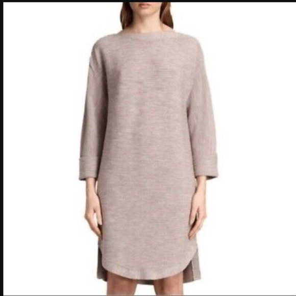 ALL SAINTS Esia Merino Wool Sweater Dress Sz M - Picture 2 of 6